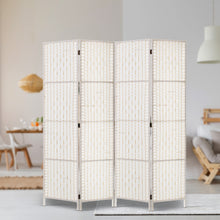 Load image into Gallery viewer, Artiss 4 Panel Room Divider Screen Privacy Timber Foldable Dividers Stand White