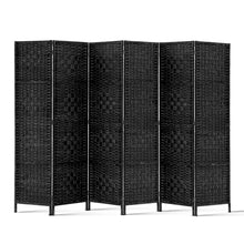 Load image into Gallery viewer, Artiss 6 Panel Room Divider Screen Privacy Timber Foldable Dividers Stand Black
