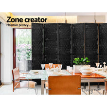 Load image into Gallery viewer, Artiss 8 Panel Room Divider Screen Privacy Timber Foldable Dividers Stand Black