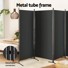 Load image into Gallery viewer, Artiss 4 Panel Room Divider Screen 345x180cm Fabric Black
