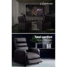 Load image into Gallery viewer, Luxury Recliner Lounge Armchair Leather Cover Brown