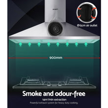 Load image into Gallery viewer, 90cm 900mm Stainless Steel Wall Mount Range Hood
