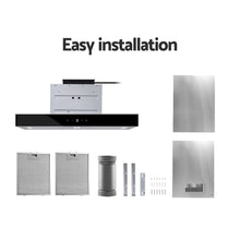 Load image into Gallery viewer, Devanti Rangehood 600mm Range Hood 60cm Stainless Steel Glass Kitchen Canopy
