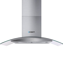 Load image into Gallery viewer, Devanti Range Hood 900mm Rangehood Kitchen Stainless Glass Canopy 90cm