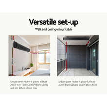 Load image into Gallery viewer, Devanti Electric Radiant Strip Heater Outdoor 1800W Panel Heater Bar Home Remote Control