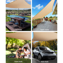 Load image into Gallery viewer, Instahut Shade Sail 2.5x3m Rectangle 280GSM 98% Sand Shade Cloth