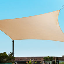 Load image into Gallery viewer, Instahut Shade Sail 6x6m Rectangle 185GSM 95% Sand Shade Cloth