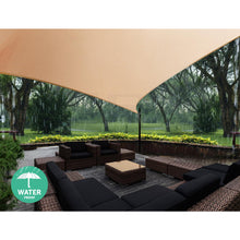 Load image into Gallery viewer, Instahut Waterproof Shade Sail 5x5x5m Rectangle Sand 95% Shade Cloth