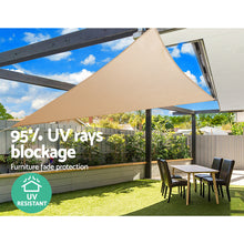 Load image into Gallery viewer, Instahut Waterproof Shade Sail 5x5x5m Rectangle Sand 95% Shade Cloth