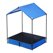 Load image into Gallery viewer, Keezi Kids Sandpit Metal Sandbox Sand Pit with Canopy Cover Outdoor Toys 120cm