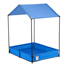 Load image into Gallery viewer, Keezi Kids Sandpit Metal Sandbox Sand Pit with Canopy Cover Outdoor Toys 120cm