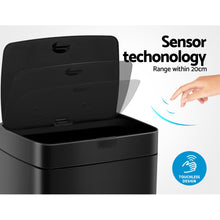 Load image into Gallery viewer, Devanti 45L Motion Sensor Bin Rubbish Automatic Black