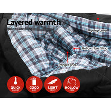 Load image into Gallery viewer, Weisshorn Sleeping Bag Double Pillow Thermal Camping Hiking Tent Grey -10�C