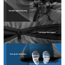 Load image into Gallery viewer, Weisshorn Sleeping Bag Single Thermal Camping Hiking Tent Blue -20�C