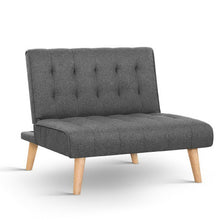 Load image into Gallery viewer, Artiss Linen Sofa Bed Lounge Chair Single Seater Modular Bed Set