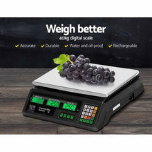 Load image into Gallery viewer, 40KG Digital Kitchen Scale Electronic Scales Shop Market Commercial