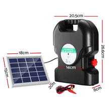 Load image into Gallery viewer, Giantz Fence Energiser 20KM Solar Powered 1.2J Electric