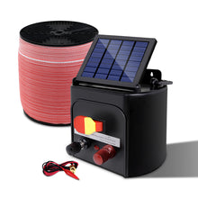 Load image into Gallery viewer, Giantz Fence Energiser 5KM Solar Powered Electric 1200M Poly Tape