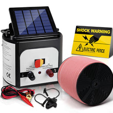 Load image into Gallery viewer, Giantz Fence Energiser 8KM Solar Powered Electric 1200M Poly Tape