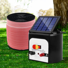 Load image into Gallery viewer, Giantz Fence Energiser 8KM Solar Powered Electric 1200M Poly Tape