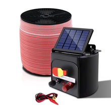 Load image into Gallery viewer, Giantz Fence Energiser 3KM Solar Powered Electric 2000M Poly Tape