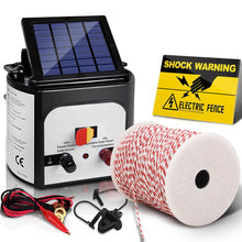 Load image into Gallery viewer, Giantz Fence Energiser 8KM Solar Powered Electric 500M Poly Wire Insulator
