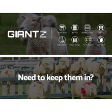 Load image into Gallery viewer, Giantz Fence Energiser 8KM Solar Powered Electric 500M Poly Wire Insulator