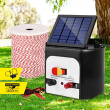 Load image into Gallery viewer, Giantz Fence Energiser 8KM Solar Powered Electric 500M Poly Wire Insulator