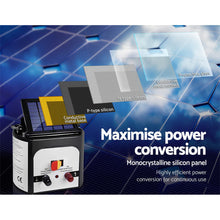 Load image into Gallery viewer, Giantz Fence Energiser 8KM Solar Powered Electric 2KM Poly Wire