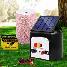 Load image into Gallery viewer, Giantz Fence Energiser 8KM Solar Powered Electric 2KM Poly Wire