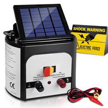 Load image into Gallery viewer, Giantz Fence Energiser 8KM Solar Powered 0.3J Electric Fencing Charger