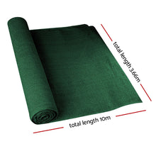 Load image into Gallery viewer, Instahut 90% Sun Shade Cloth Shadecloth Sail Roll Mesh 3.66x10m 195gsm Green