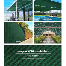 Load image into Gallery viewer, 3.66x20m Sun Shade Cloth Mesh - Green, 50% shade block