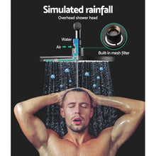 Load image into Gallery viewer, Cefito WELS 9'' Rain Shower Head Mixer Round Handheld High Pressure Wall Black
