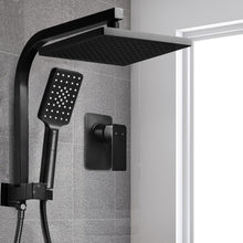 Load image into Gallery viewer, Cefito WELS 8'' Rain Shower Head Mixer Square Handheld High Pressure Wall Black