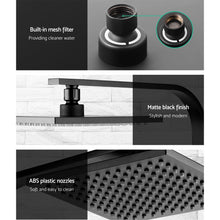 Load image into Gallery viewer, Cefito WElS 8'' Rain Shower Head Taps Square High Pressure Wall Arm DIY Black