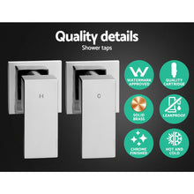 Load image into Gallery viewer, Cefito WElS 8'' Rain Shower Head Taps Square High Pressure Wall Arm DIY Chrome
