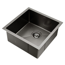 Load image into Gallery viewer, Cefito 44cm x 44cm Stainless Steel Kitchen Sink Under/Top/Flush Mount Black