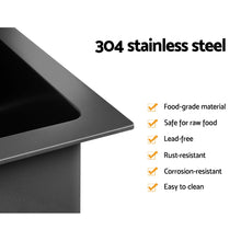 Load image into Gallery viewer, Cefito 51cm x 45cm Stainless Steel Kitchen Sink Under/Top/Flush Mount Black