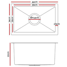 Load image into Gallery viewer, Cefito 34cm x 44cm Stainless Steel Kitchen Sink Under/Top/Flush Mount Silver