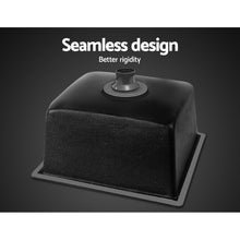 Load image into Gallery viewer, Cefito Stone Kitchen Sink 450X450MM Granite Under/Topmount Basin Bowl Laundry Black
