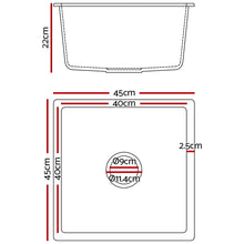 Load image into Gallery viewer, Cefito Stone Kitchen Sink 450X450MM Granite Under/Topmount Basin Bowl Laundry White