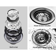 Load image into Gallery viewer, Cefito Stone Kitchen Sink Round 430MM Granite Under/Topmount Basin Bowl Laundry White