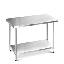Load image into Gallery viewer, 1219 x 610mm Commercial Stainless Steel Kitchen Bench