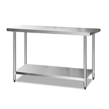 Load image into Gallery viewer, 1524 x 610mm Commercial Stainless Steel Kitchen Bench