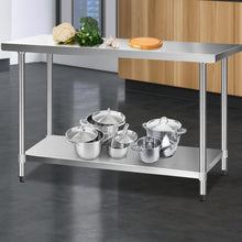 Load image into Gallery viewer, 1524 x 610mm Commercial Stainless Steel Kitchen Bench