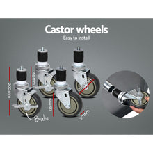 Load image into Gallery viewer, 1524 x 610mm 304 Stainless Steel Kitchen Work Bench Food Prep Table with Wheels