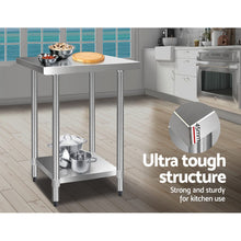 Load image into Gallery viewer, 610 x 610m Commercial Stainless Steel Kitchen Bench