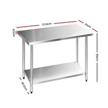 Load image into Gallery viewer, 610 x 1219mm Commercial Stainless Steel Kitchen Bench