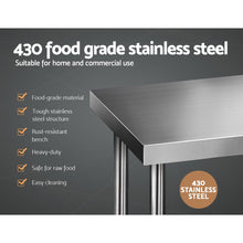 Load image into Gallery viewer, 610 x 1219mm Commercial Stainless Steel Kitchen Bench
